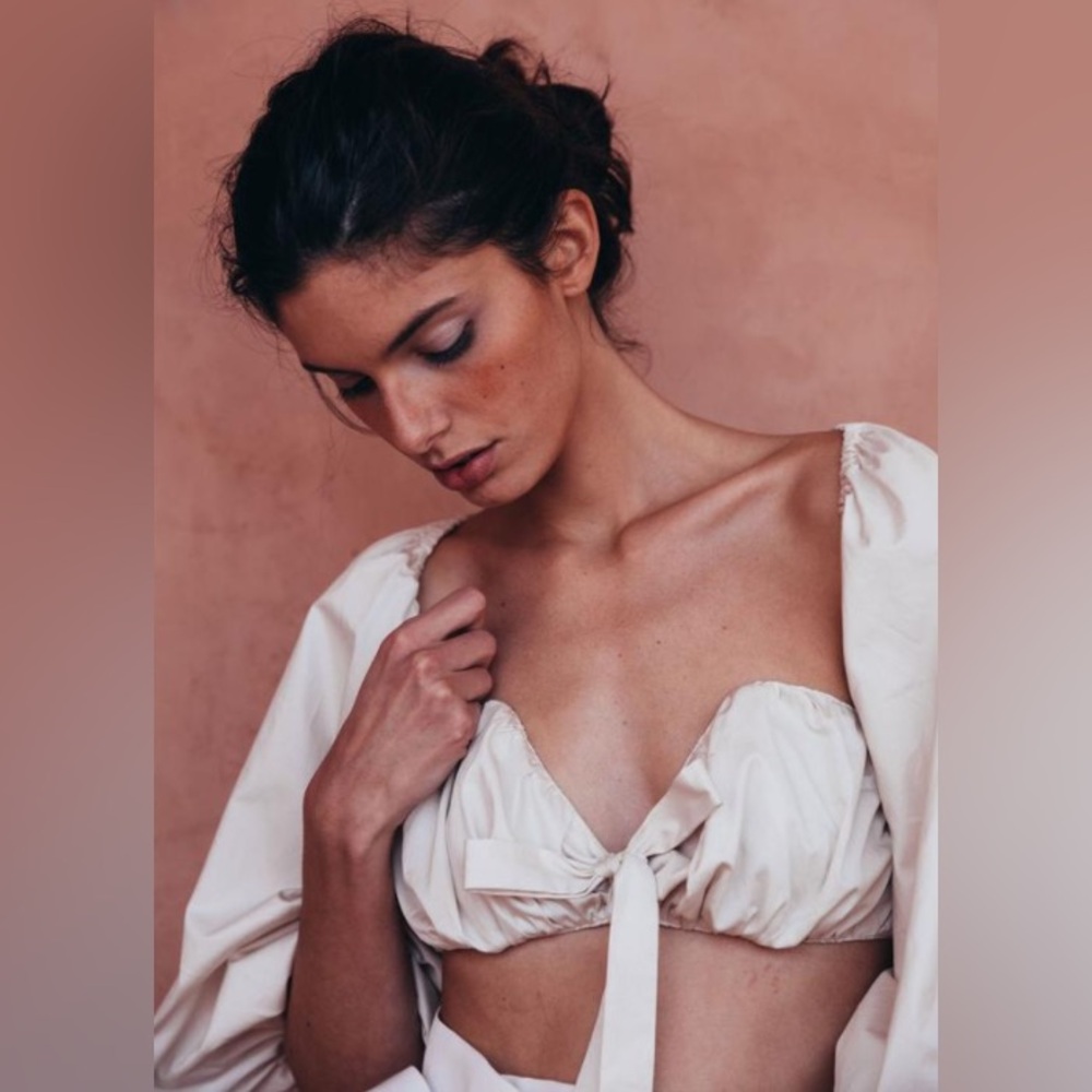 Cult Gaia Natural Cotton Shrug